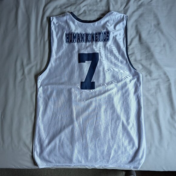 White/Blue Reversible Dazzle Basketball Jersey - Picture 3 of 8